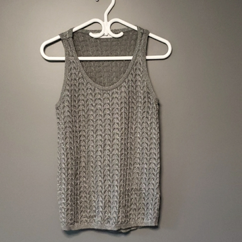 Zara Metallic Knit Tank
